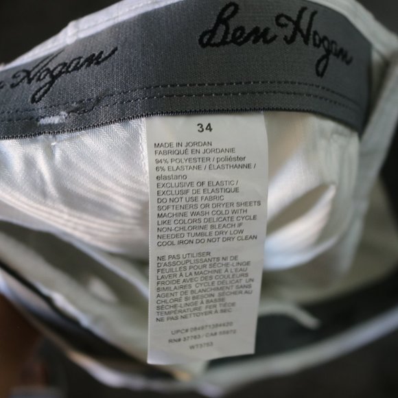 Golf Shorts Mens White Plaid 34 Waist Ben Hogan Golfing Golfer - Picture 5 of 5